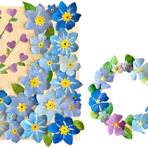 Dementia Action Week - Forget Me Nots Wreath and Display Panel